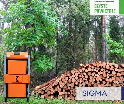 Kotły c.o  SIGMA  20 kW zgazowujące drewno klasa A+